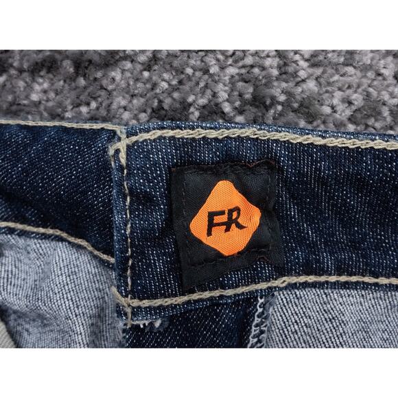 Wrangler FR Jeans Womens 11x34 Blue Mae Retro Bootcut Flame Resistant Stretch - Picture 7 of 16